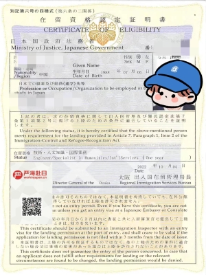 王先生申請(qǐng)販賣(mài)銷售順利下在留